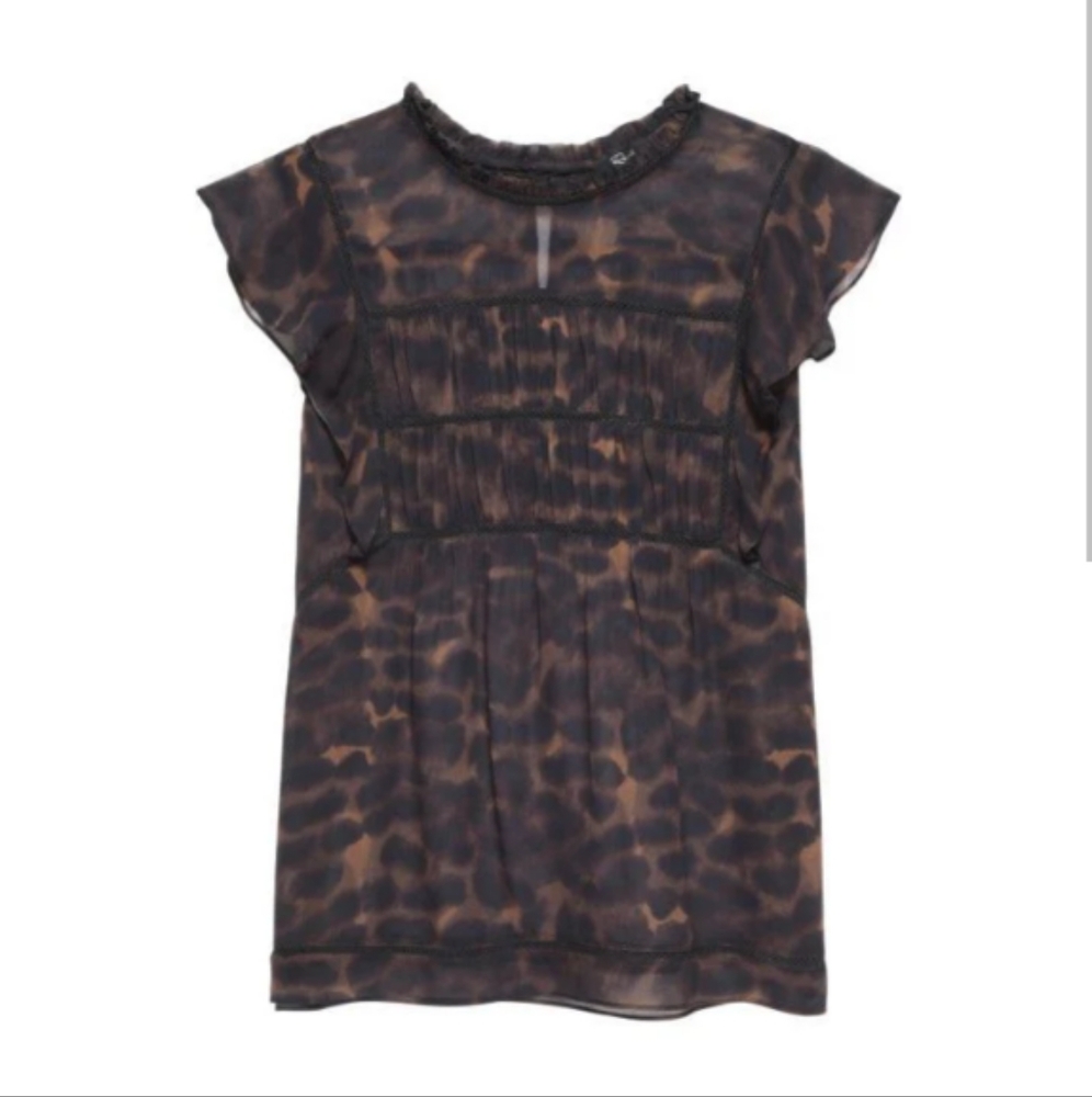 Rails Filomena Umber Leopard Blouse size Large - Picture 5 of 5